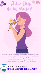 Historia para Instagram del día de la mujer ilustrado femenino morado rosado